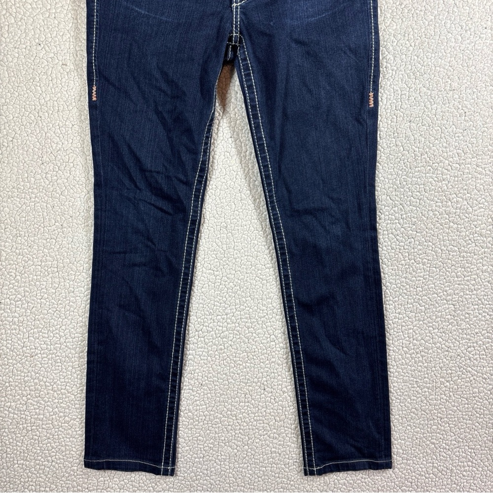 Big Star Liv Skinny Thick Stitch Jeans Women’s 26 R Stretch Dark Wash Low Rise - Picture 4 of 16